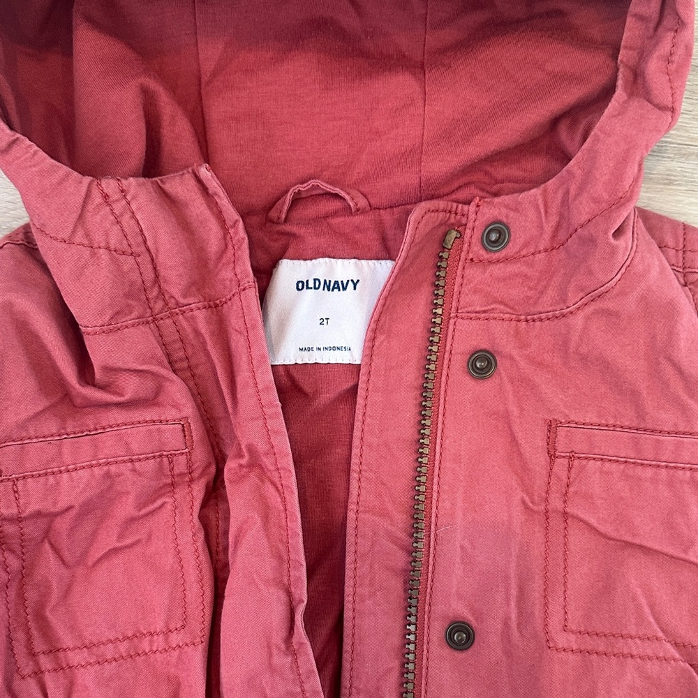 Old Navy Kids' Salmon Hooded Jacket - Picture 2 of 4